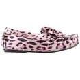 thumbnail image 4 of Womens Slip On Animal Print Bow Design Moccasin Style Slippers - Pink - US 5, 4 of 7