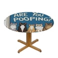 thumbnail image 3 of Acheng Cute Cat Round Tablecloth Washable for Home Kitchen Outdoor Decoration 100% Polyester Fiber Mother's Day Outdoor Picnic Camping and Indoor Kitchen Dining Party 46-50, 3 of 8