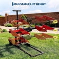 thumbnail image 5 of Garvee Lawn Mower Lift Jack 550 Lbs Capacity, Adjustable Width and Height, Zero Turn Mower Lift with 2pcs 3.3ft Straps, Safety Lock, for Tractors, ATVs, UTVs, Black, 5 of 9