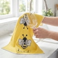 thumbnail image 5 of Unique Bargains Soft Absorbent Microfiber Kitchen Towel 4 Pack Yellow 26" x 18", 5 of 8