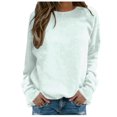 thumbnail image 1 of WEAIXIMIUNG Robe Chandail en Molleton Grande Taille pour Femmes Quotidien Maison Extérieur Entraînement Manches Longues Col Rond T-Shirt Haut Imprimé Chandail en Molleton Blouse de Rue Mode Urbaine, 1 of 5