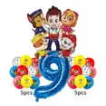 thumbnail image 1 of Juego de globos de papel de aluminio de dibujos animados de la patrulla canina, suministros de fiesta de cumpleaños para niños, regalo de juguete, Ryder, Chase, Marshall, Skye, 1 Juego, 1 of 5
