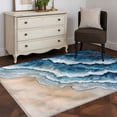 thumbnail image 3 of 3'x5' Area Rugs, Navy Blue Beach Coastal Indoor Outdoor Area Rug for Living Room Bedroom, Summer Nautical Sea Ocean Washable Bathroom Rugs Kitchen Floor Carpet Mats Home Decor Aesthetic, 3 of 8
