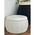 thumbnail image 2 of ELE Light & Decor Wicker / Rattan Footstool with Storage Seat in White, 2 of 10