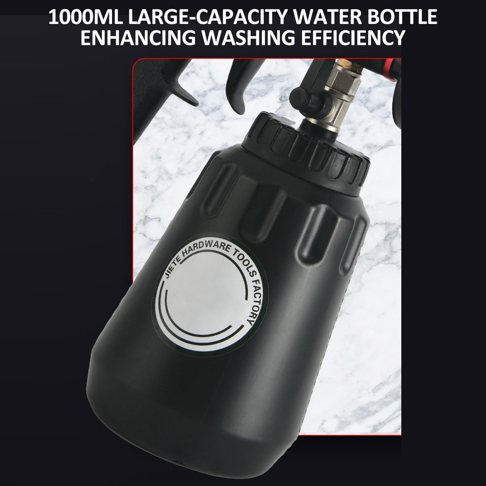 Car Foam Blaster, High-Pressure Foam Wash Gun With 1000mL Bottle Handheld Car Interior Cleaning Tool For Seat Carpet Roof Dashboard