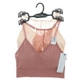 thumbnail image 1 of Marilyn Monroe Women's Lace Racerback Bralette 2 Pack - Dusty Rose & Nude - X-Large, 1 of 7