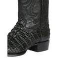 thumbnail image 4 of Men's Caiman Tail Print Cow Leather Cowboy Boots 'El Señor de los Cielos' Black Color 40842, 4 of 5