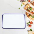 thumbnail image 3 of 2Pcs Rectangular Enamel Baking Pan Pie Baking Pan Food Baking Pan Kitchen Multi-functional Baking Pan, 3 of 9