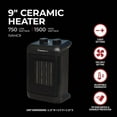 thumbnail image 4 of Visionair 9 In. 750/1500W 5120 Btu 160 Sq-Ft. Ceramic Heater, 4 of 7