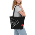 thumbnail image 2 of Fotbe French Bulldog Bolsa de Playa con Estampado, Bolsa de Hombro, Bolsa de Mano Espaciosa, Bolsa de Viaje Ligera, Bolsa de Compras Versátil, 2 of 6