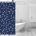 thumbnail image 2 of Shower Curtain, Colorful Stars Waterproof Fabric Plastic Shower Curtain, Drying Fast Bathroom Curtain with 9 Buttonholes, Ruffle Shower Curtain 60x72in, 2 of 8