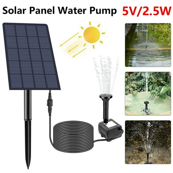 Solar Fountain Water Pump Outdoor Fountain Water Pump Kit with Solar Panel for Small Pond Garden Decoration Pool Patio Lawn
