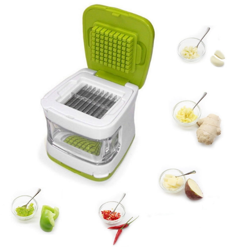 Garlic Cube with Stainless Steel Blades, Easy Garlic Press Garlic