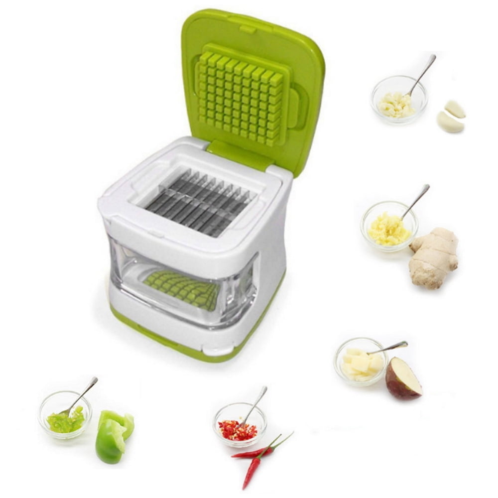 Garlic Cube with Stainless Steel Blades, Easy Garlic Press Garlic