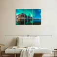 thumbnail image 2 of Elephant Stock Majestic Northern Lights Wall Art - Horizontal Multi Panel Canvas - Living Room Wall Decor - Nature Multi Panel - Teal And Green Decor - 33" x 20", 2 of 4