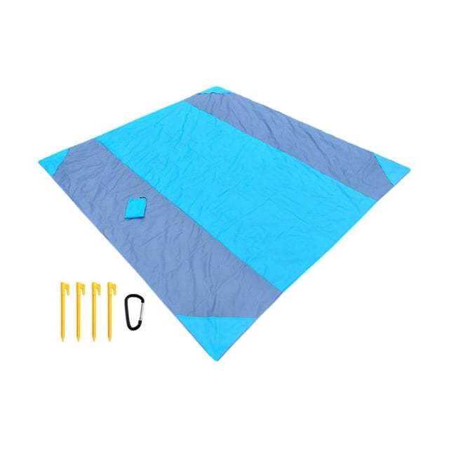 Manta de Camping shamjiam estera de Picnic plegable impermeable 270 cm x 210 cm Gris