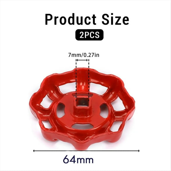 ​​LYINGF​​ Outdoor Faucet Handle Replacement Wheel - Universal Hose Bib Handle with Stem Hole, Durable ABS Plastic Water Spigot Control for Garden and Yard Use