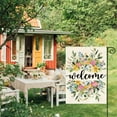 thumbnail image 2 of Spring Flowers Welcome Garden Flag 12x18 Inch Double Sided Outside, Floral Seasonal Farmhouse Yard Outdoor Flag, 2 of 6