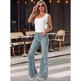 thumbnail image 3 of DARING DIVA Women's Scoop Neck Sleeveless Fitted Cotton Layering Tank Top L White, 3 of 7