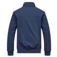 thumbnail image 2 of SWSMCLT Men's Bomber Jacket Casual Soft Lightweight Water-Resistant Full Zip Windbreaker Outerwear Spring Jackets & Coats Blue Small, 2 of 4