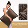 thumbnail image 2 of PiccoCasa 100% Silk Pillowcase 2 Piece Queen Size Pillowcases, Coffee Color, 2 of 6
