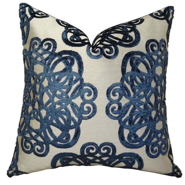Plutus Archetype Sapphire Handmade Throw Pillow, (Double sided 16" x 16")