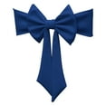 thumbnail image 2 of Ties-free Elastic Chair Back Bow Decoration - Thickened Fabric Flower Decor for Hotel Banquets, Weddings, Parties, Easy-to-install Chair Cover Accent to Elevate Event Decor, 9.84*17.72in, Dark Blue, 2 of 6