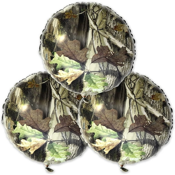 Havercamp Next Camo Party Round Mylar Balloon, 3 Pieces