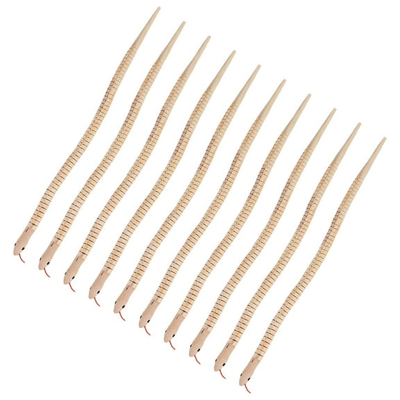 10pcs Wooden Blank Snake Toy Unfinished Model Wiggle Diy Wood Craft Plaything