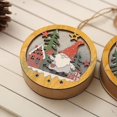 thumbnail image 2 of Adornos navideños Decoración de madera Luz nocturna Papá Noel Muñeco de nieve Ciervo Árbol Cabaña de troncos Cabaña Regalos para el hogar Decoraciones Panel acrílico transparente S, 2 of 5