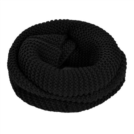 Vbiger Warm Infinity Scarf Winter Loop Scarf Unisex Casual Circle Scarf for Both Men and Women, Best for Travelling, Shopping and Skating, (Best Material For Infinity Scarf)