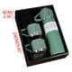 thumbnail image 2 of Taza térmica de viaje, vaso de acero inoxidable con tapa, recipiente hermético para bebidas frías y calientes, ideal para el transporte a la oficina (verde)., 2 of 9