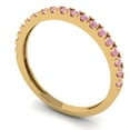 thumbnail image 2 of 0.57 ct Brilliant Round Cut Simulated Pink Diamond 18K Yellow Gold Stackable Band SZ 4.5, 2 of 6
