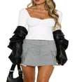 thumbnail image 1 of Haut Court Fendu Uni Mode Urbaine pour Femmes, 1 of 6
