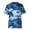 01# Blue, variant on Printed Scrub Tops for Men Plus Size V-Neck Short Sleeve Workwear with 3 Pocket Blue 4XL