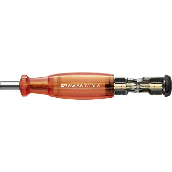 PB Swiss PB 6464.Red CBB Bit Holding Screwdriver with Magazine, Slotted