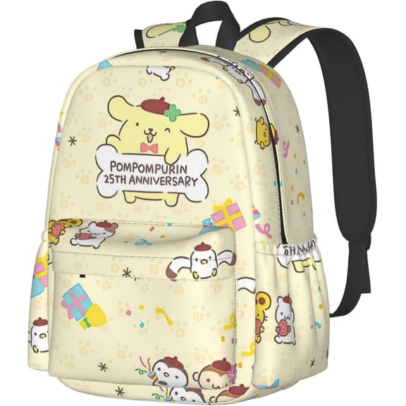 Pompompurin Backpack Lightweight Large Capacity Laptop Backpack Adjustable Backpack Unisex Travel Backpack