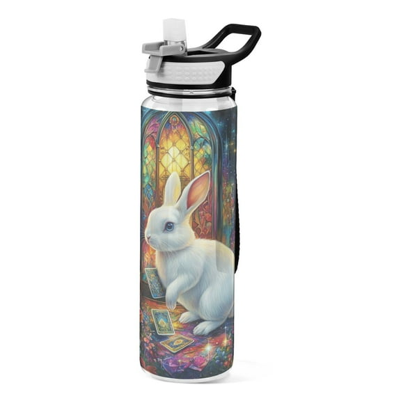 BZSMCE Sport Bottle Mystical Garden Rabbit Outdoor sports Water Bottle Size: 10.4x3in