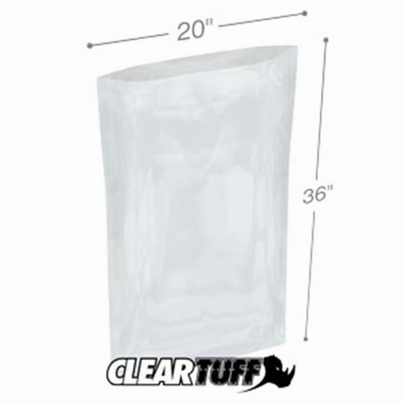 International Plastics PB22036 20 x 36 in. Clear Poly Bags, 0.002 Gauge - Case of 250