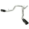 aFe MachForce XP Exhaust 4inch DP-Back All SS 2011-14 GM Diesel Trucks V8-6.6L LML Black Tips