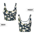 thumbnail image 3 of JUNZAN Lilies Flowers Print Women's Workout Tank Tops - U Back Fitness Top with Built-In Shelf Bra, Perfect for Yoga and Gym-XX-Large, 3 of 8