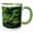 Green/White, variant on 3drose, a View of a Creek in North Ga Mountains, 11oz Two-tone Green Mug