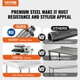 thumbnail image 2 of VEVOR Stainless Steel Work Table 24"x28" Commercial Food Prep Table W/ 4 Casters, 2 of 9