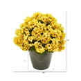 thumbnail image 2 of Nearly Natural 17" Plastic and Polyester Geranium Artificial Plant UV Resistant (Indoor/Outdoor), Yellow, 2 of 2