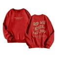 thumbnail image 7 of SGMVNU Girls Casual Long Sleeve Sweatshirt 11-12 Years Fashion Oversized Sweatshirt Letter Graphic Kids Crew Neck Cute Pullover Relaxed Fit Tops Red, 7 of 7
