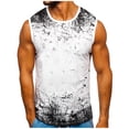 thumbnail image 2 of Xysaqa Mens Sleeveless T-Shirts Tie Dye Slim-Fit Crew Neck Casual Tank Tops Summer Casual Classic Muscle Sports Tee for Men L-3XL, 2 of 3