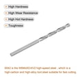 thumbnail image 3 of Uxcell 10Pack 3.25mm HSS(High Speed Steel) W6542 Drill Bits, Fully Ground Jobber 65mm Length Drill Bit, 3 of 5