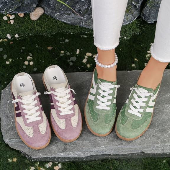 UDAUDU Womens Sneakers 2026 Fashion Sneakers with Removable Insole Stylish and Lightweight Spring Summer Fall Shoes for Women Casual Non Slip Lace Up Walking Footwear Green