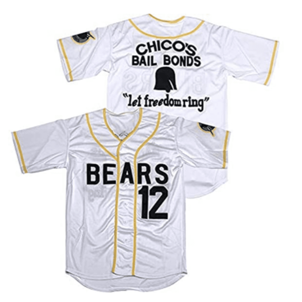 Mens #12 Tanner Boyle Bad News Bears 1976 Chicos Bail Bonds Movie Baseball Jersey Stitched