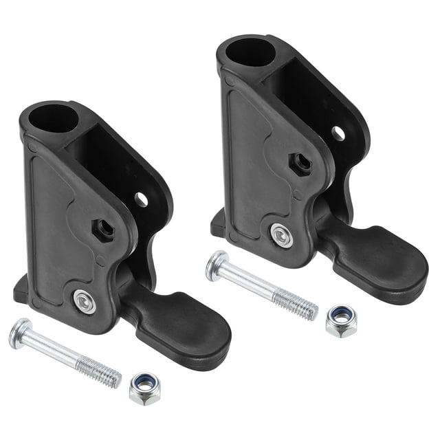 Uxcell Silla de salón Pestillo de bisagra de asiento, cierre fijo y liberación para sillones, negro